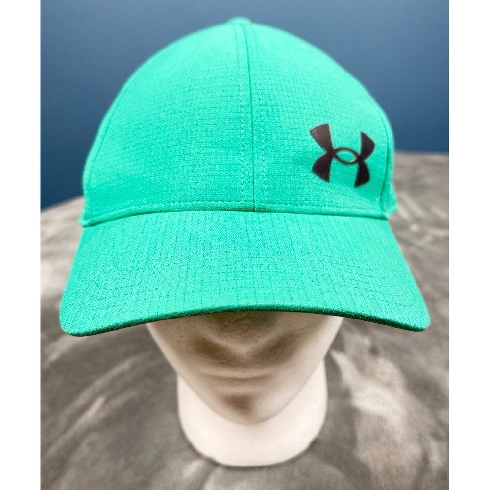 Under Armour Baseball Cap Mens Green Flexfit‎ Athletic Golf Hat